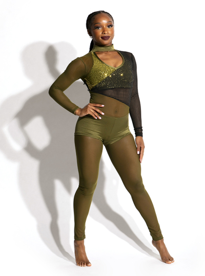 Rhiannon Pop Mesh Unitard